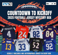 Press Pass Collectibles 2025 Countdown to Kickoff Football Jersey Mystery Box – Series 2 (Limited to 50) at PristineAuction.com
