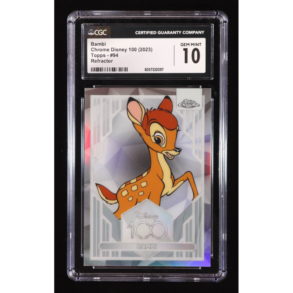 Bambi 2023 Topps Chrome UK Disney 100 Years of Wonder Refractors #94 (CGC 10) at PristineAuction.com