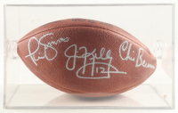 NFL Greats & Alumni Football Signed by (6) with Jim Kelly, Lawrence Taylor, Phil Simms in Display Case (Beckett) at PristineAuction.com
