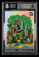 Jordan Love Signed Jordan Love 2024 Donruss Downtown! Oversize #5 at PristineAuction.com