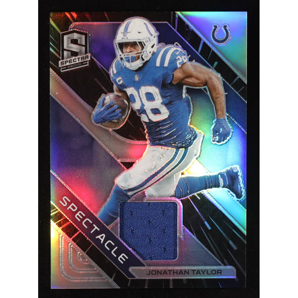 Jonathan Taylor 2023 Panini Spectra Sunday Spectacle Materials Hyper #22 #33/75 at PristineAuction.com