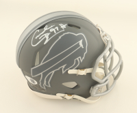 Cornelius Bennett Signed Bills Slate Alternate Speed Mini Helmet (JSA) at PristineAuction.com