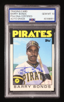 Barry Bonds Signed 1986 Topps Traded #11T XRC (PSA | Autograph Graded 10) at PristineAuction.com