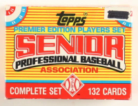 1989 Topps Senior Professional Baseball Premier Edition Complete Set of (132) Cards with #65 Rollie Fingers, #76 Earl Weaver, #119 Fergie Jenkins, #40 Bobby Bonds, #101 Dave Kingman at PristineAuction.com