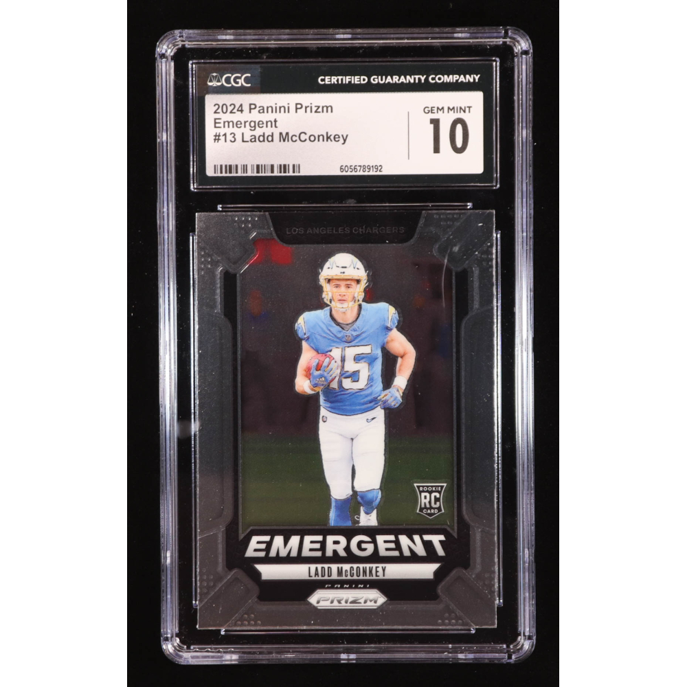 Ladd McConkey 2024 Panini Prizm Emergent #13 RC (CGC 10) at PristineAuction.com