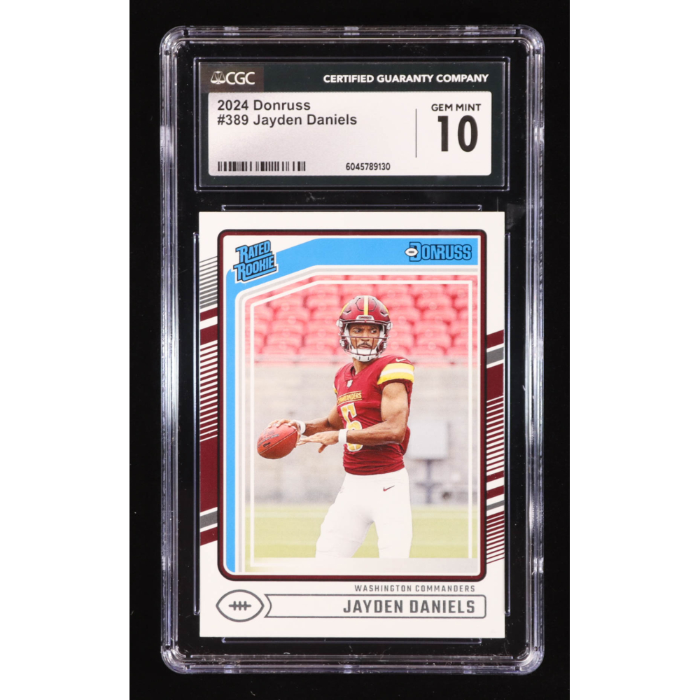Jayden Daniels 2024 Donruss #389 RR RC (CGC 10) at PristineAuction.com