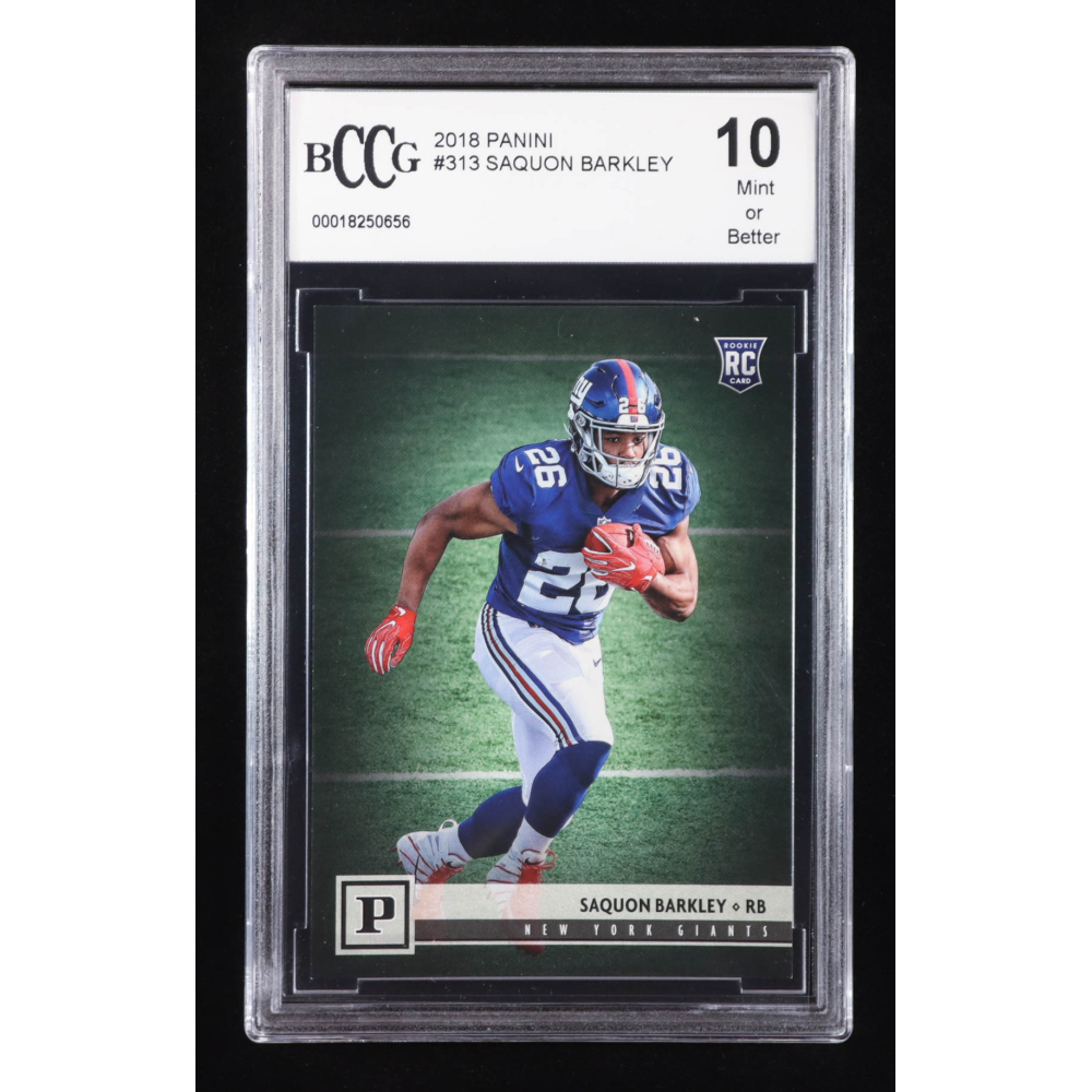 Saquon Barkley 2018 Panini #313 RC (BCCG 10) at PristineAuction.com