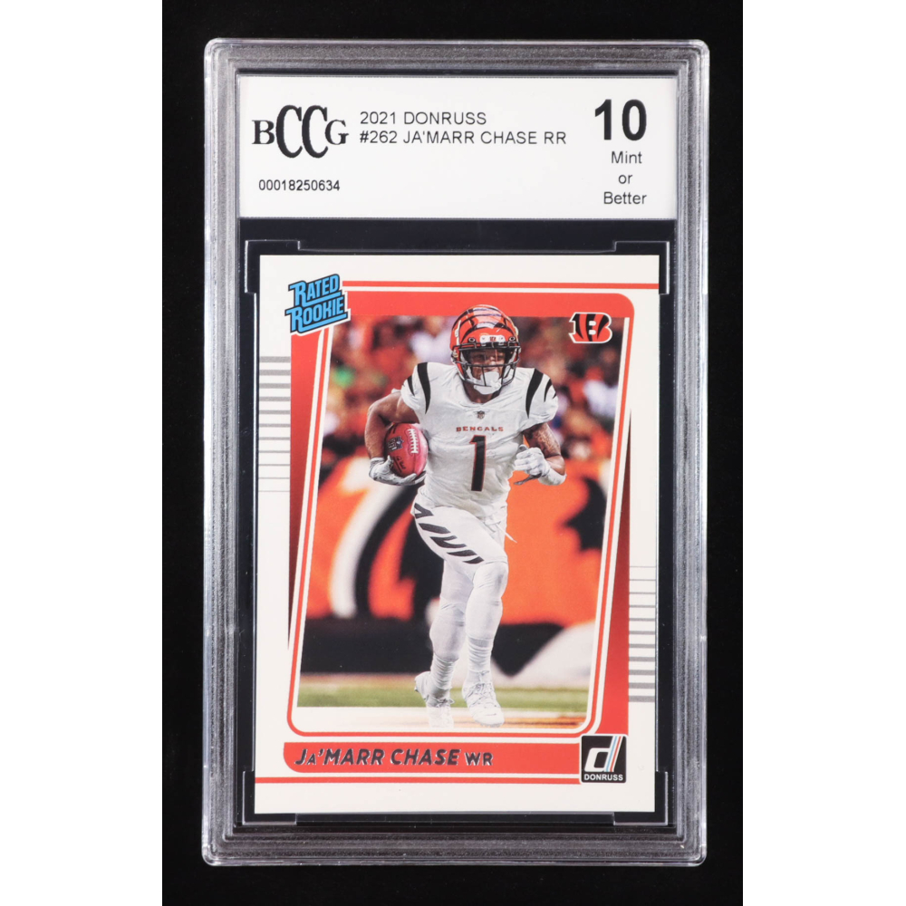 Ja'Marr Chase 2021 Donruss #262 RR RC (BCCG 10) at PristineAuction.com