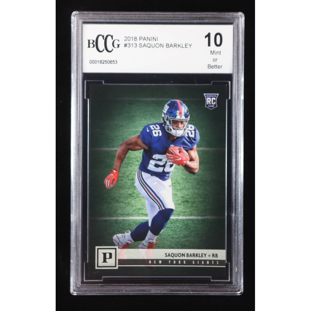 Saquon Barkley 2018 Panini #313 RC (BCCG 10) at PristineAuction.com