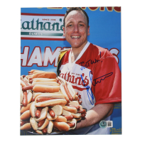 Joey Chestnut Signed 8x10 Photo Inscribed "Just Win!" (Beckett) at PristineAuction.com