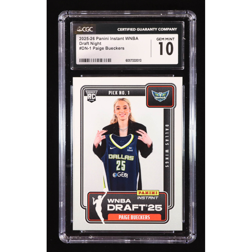 Paige Bueckers 2025-26 Panini Instant WNBA Draft Night #DN1 RC (CGC 10) at PristineAuction.com