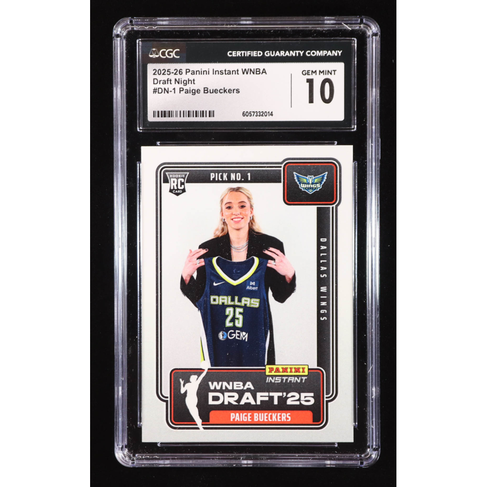 Paige Bueckers 2025-26 Panini Instant WNBA Draft Night #DN1 RC (CGC 10) at PristineAuction.com