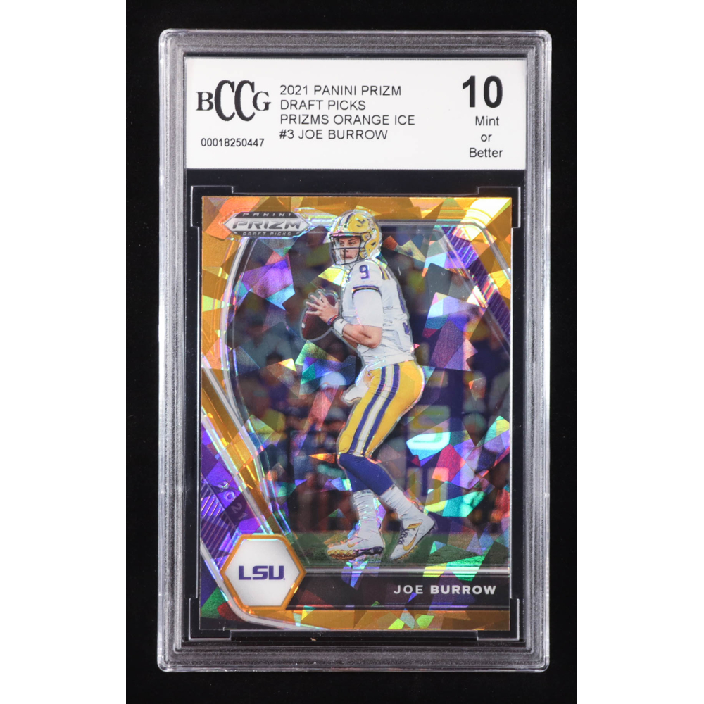 Joe Burrow 2021 Panini Prizm Draft Picks Prizms Gold Ice #3 (BCCG 10) at PristineAuction.com