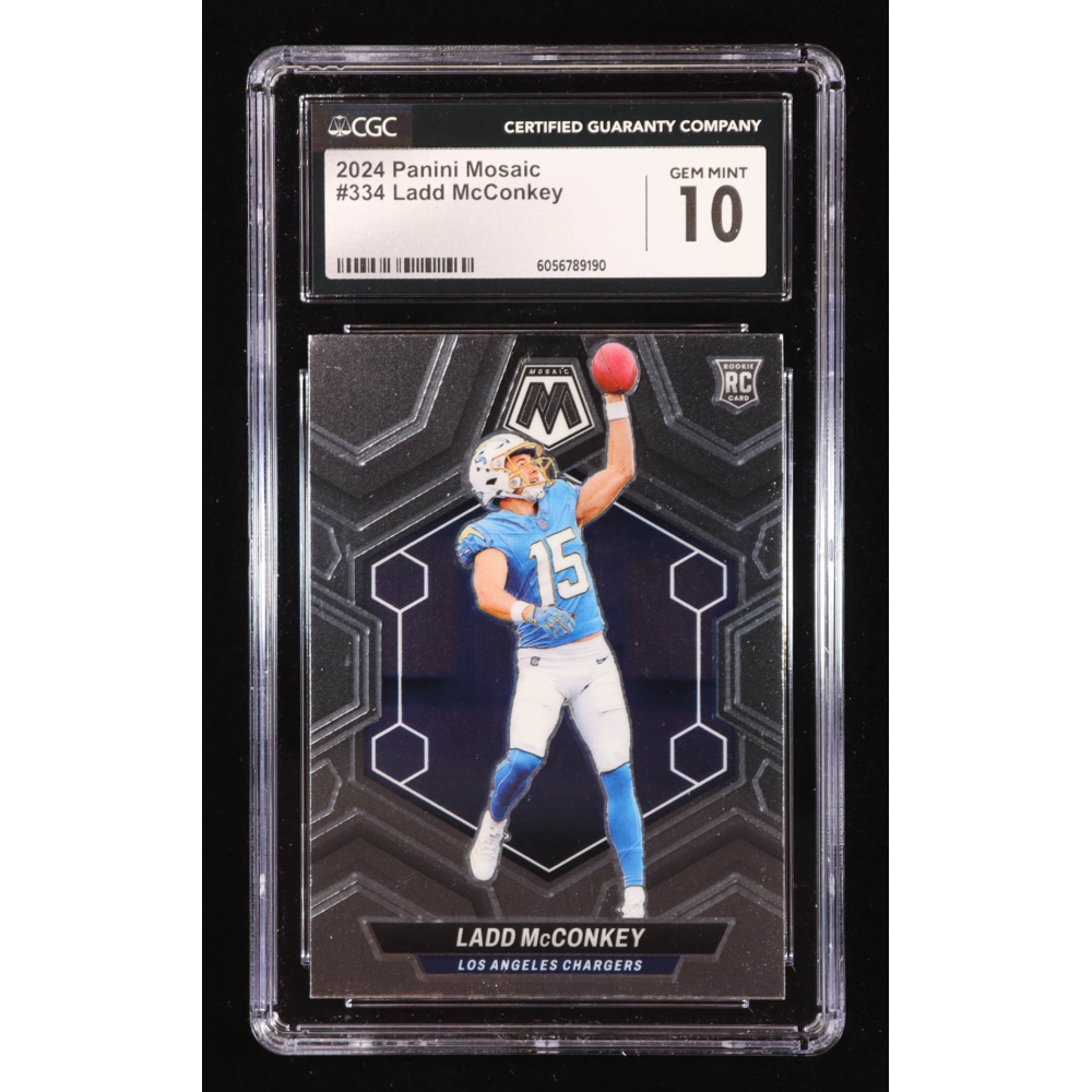Ladd McConkey 2024 Panini Mosaic #334 RC (CGC 10) at PristineAuction.com