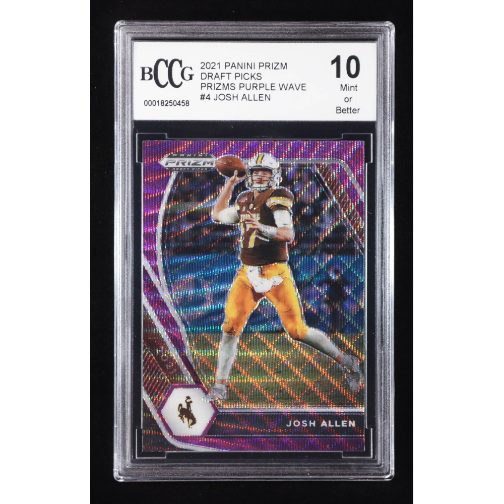 Josh Allen 2021 Panini Prizm Draft Picks Prizms Purple Wave #4 (BCCG 10) at PristineAuction.com
