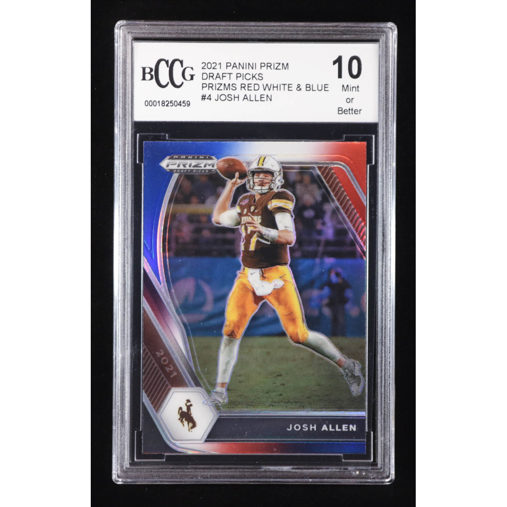 Josh Allen 2021 Panini Prizm Draft Picks Prizms Red White and Blue #4 (BCCG 10) at PristineAuction.com