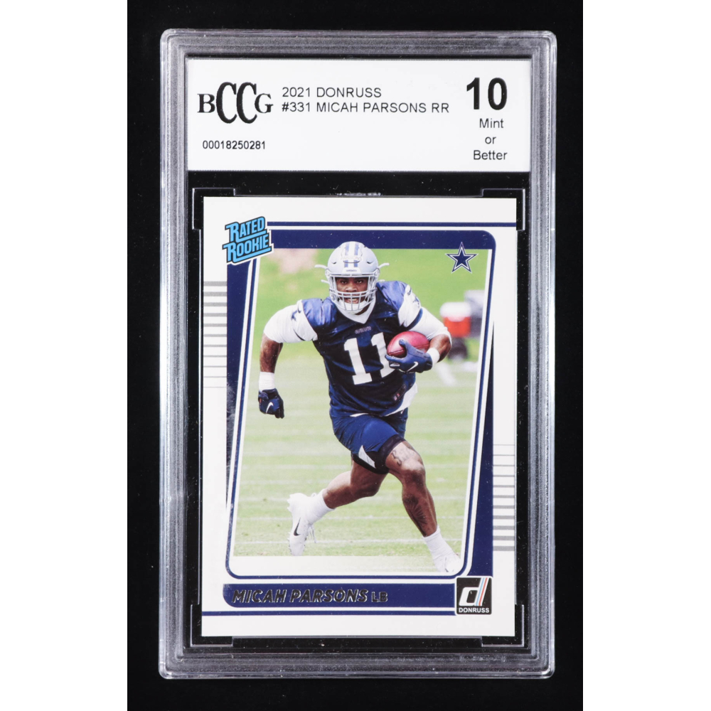 Micah Parsons 2021 Donruss #331 RR RC (BCCG 10) at PristineAuction.com