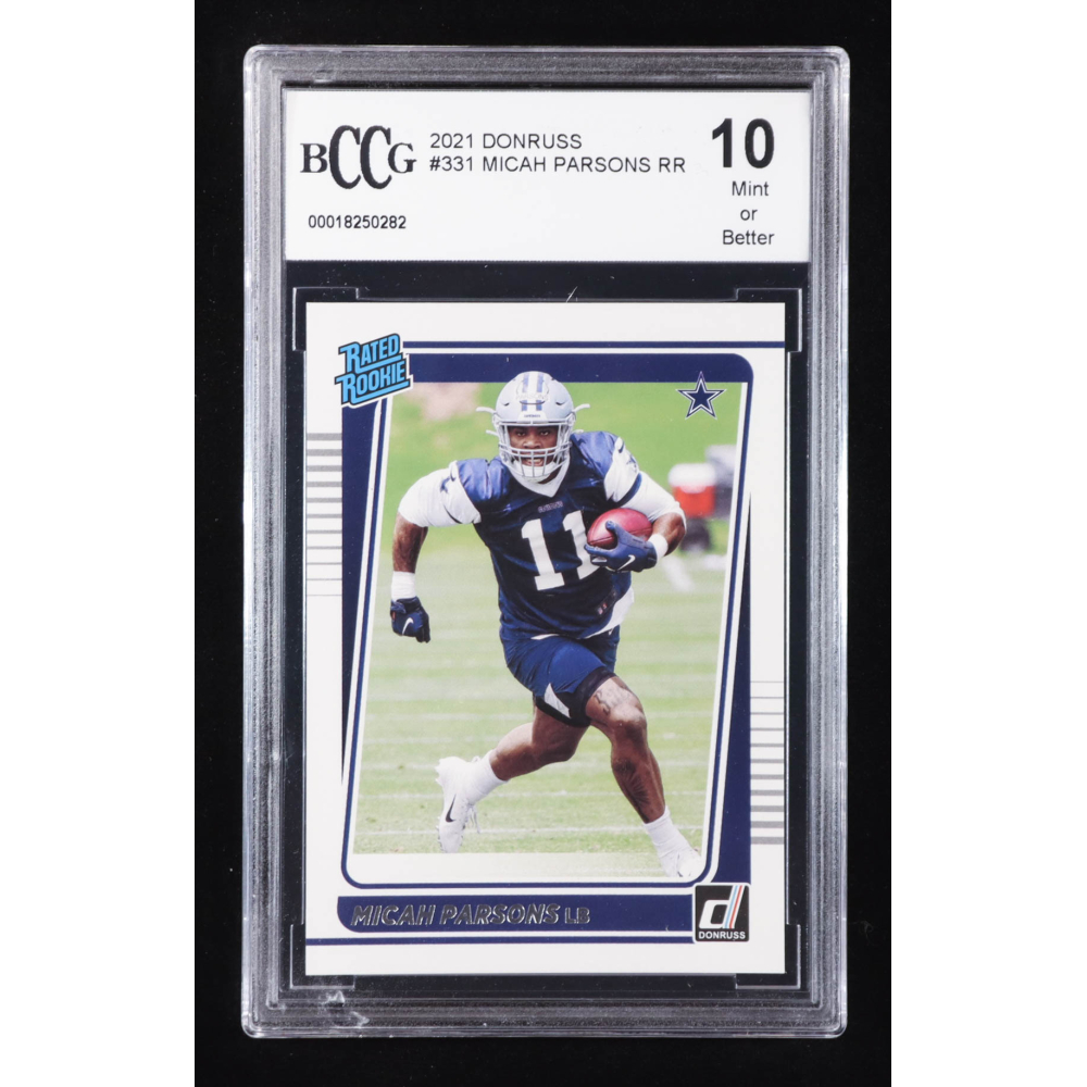 Micah Parsons 2021 Donruss #331 RR RC (BCCG 10) at PristineAuction.com