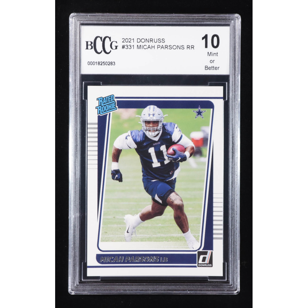 Micah Parsons 2021 Donruss #331 RR RC (BCCG 10) at PristineAuction.com
