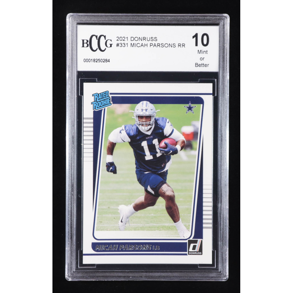 Micah Parsons 2021 Donruss #331 RR RC (BCCG 10) at PristineAuction.com