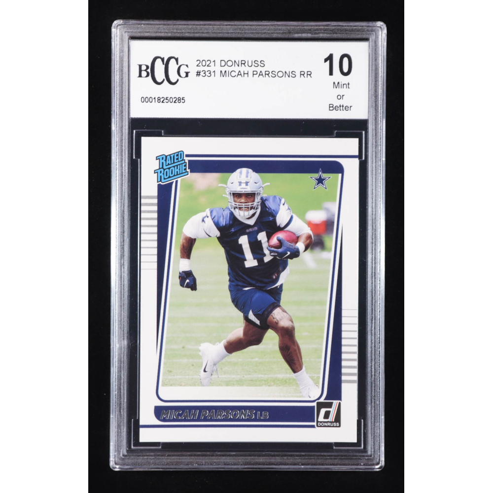 Micah Parsons 2021 Donruss #331 RR RC (BCCG 10) at PristineAuction.com