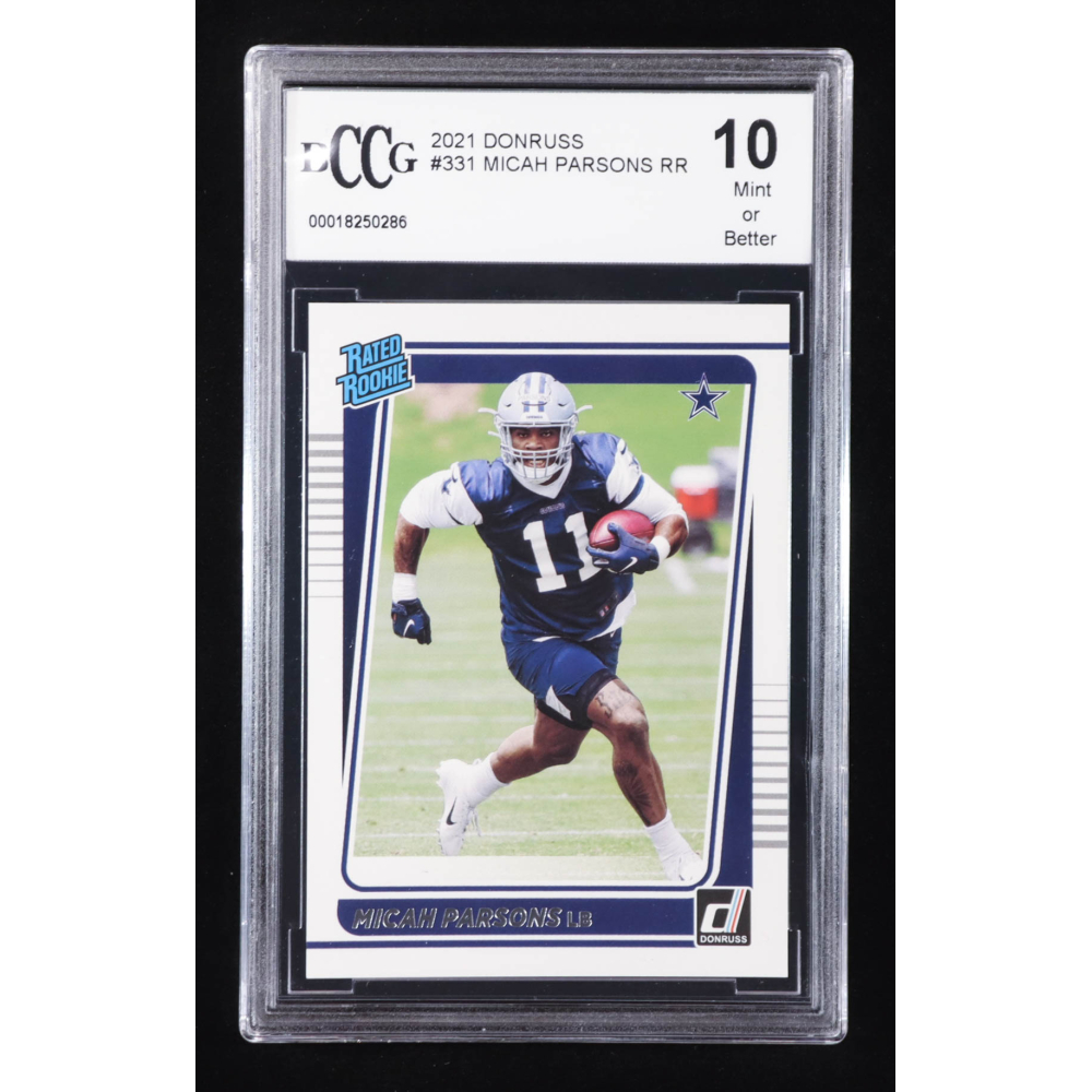 Micah Parsons 2021 Donruss #331 RR RC (BCCG 10) at PristineAuction.com