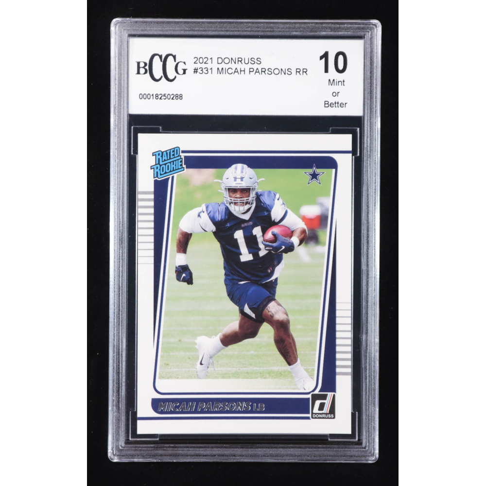 Micah Parsons 2021 Donruss #331 RR RC (BCCG 10) at PristineAuction.com