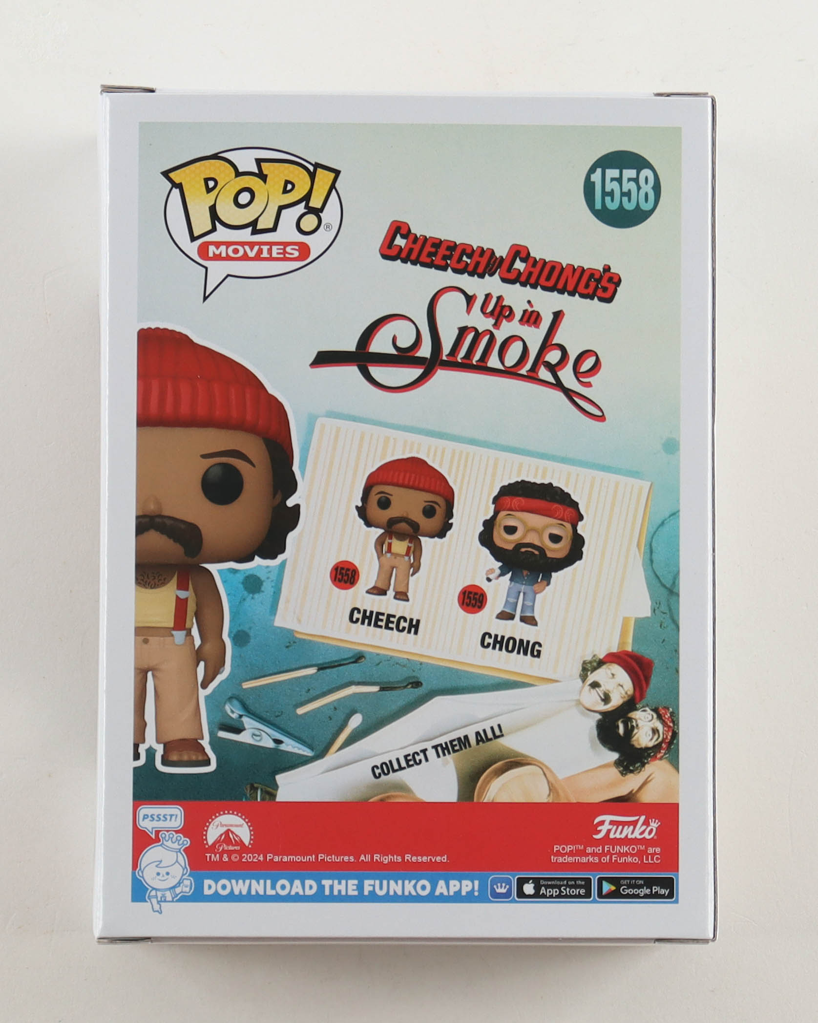 Cheech Marin Signed "Cheech & Chong's: Up in Smoke" #1558 Cheech Funko Pop! Vinyl Figure (Beckett) at PristineAuction.com Cheech Marin Signed "Cheech & Chong's: Up in Smoke" #1558 Cheech Funko Pop! Vinyl Figure (Beckett) at PristineAuction.com