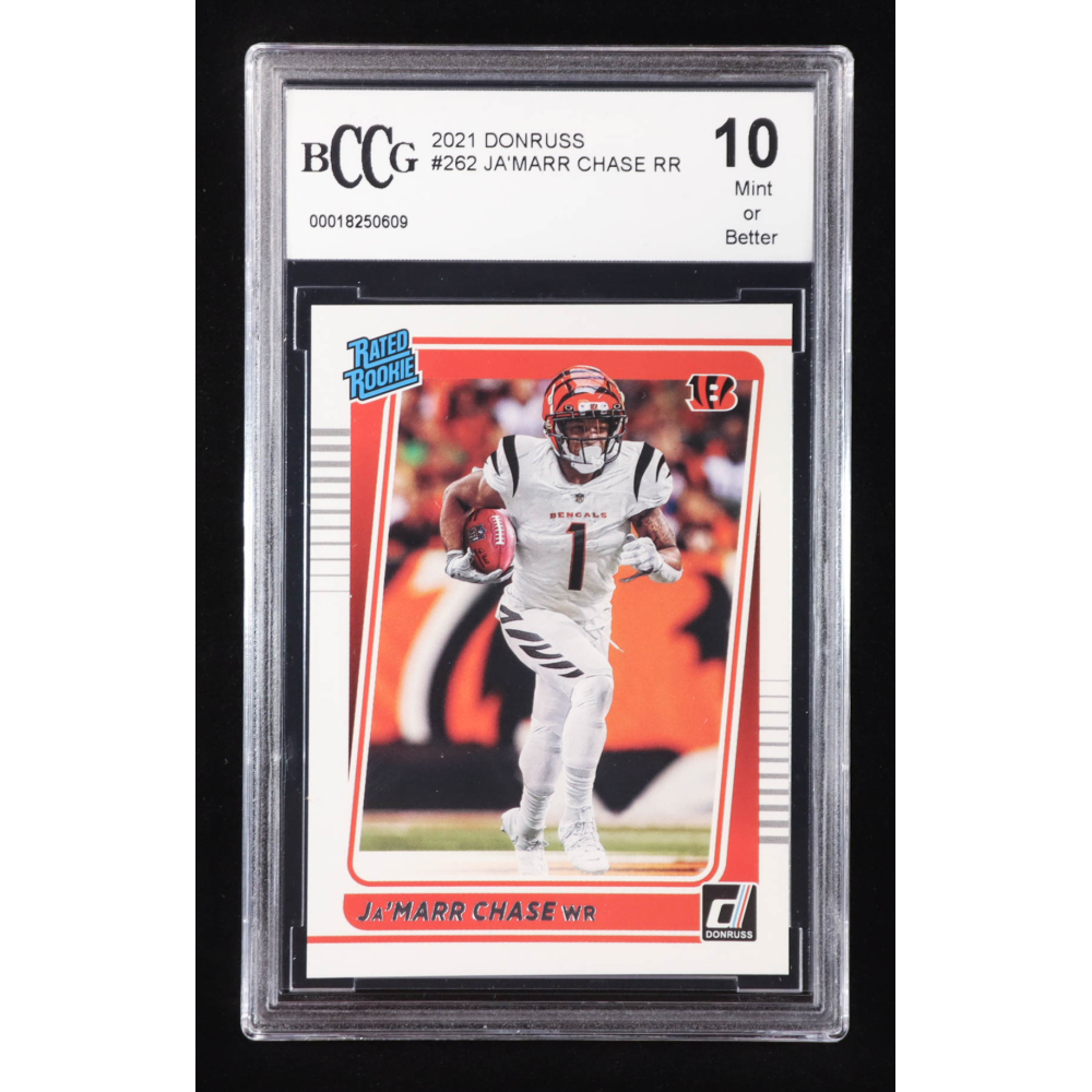Ja'Marr Chase 2021 Donruss #262 RR RC (BCCG 10) at PristineAuction.com