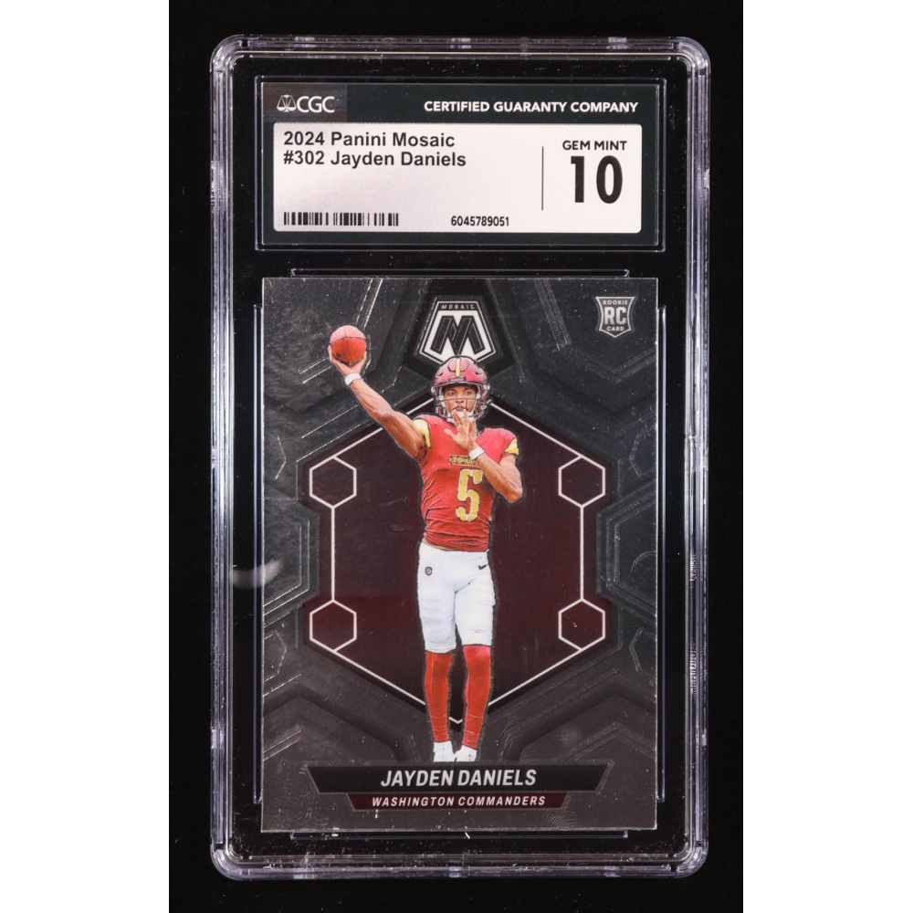 Jayden Daniels 2024 Panini Mosaic #302 RC (CGC 10) at PristineAuction.com