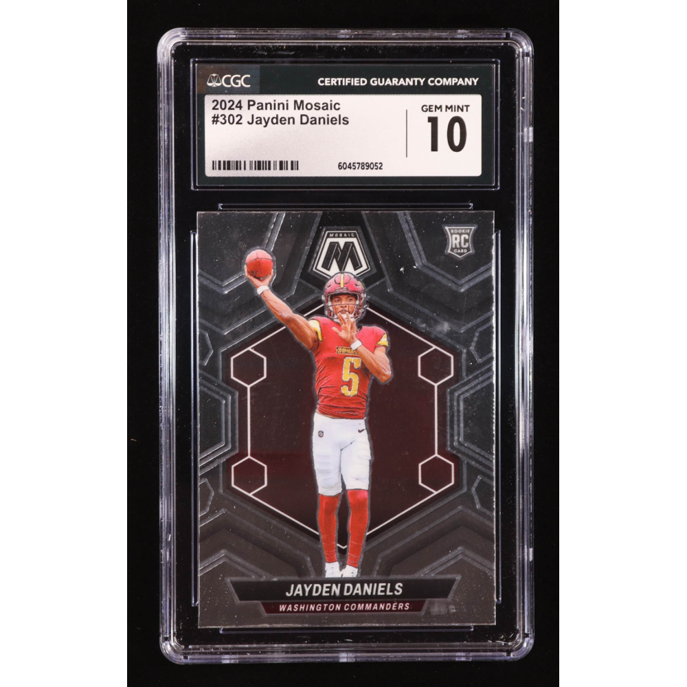 Jayden Daniels 2024 Panini Mosaic #302 RC (CGC 10) at PristineAuction.com