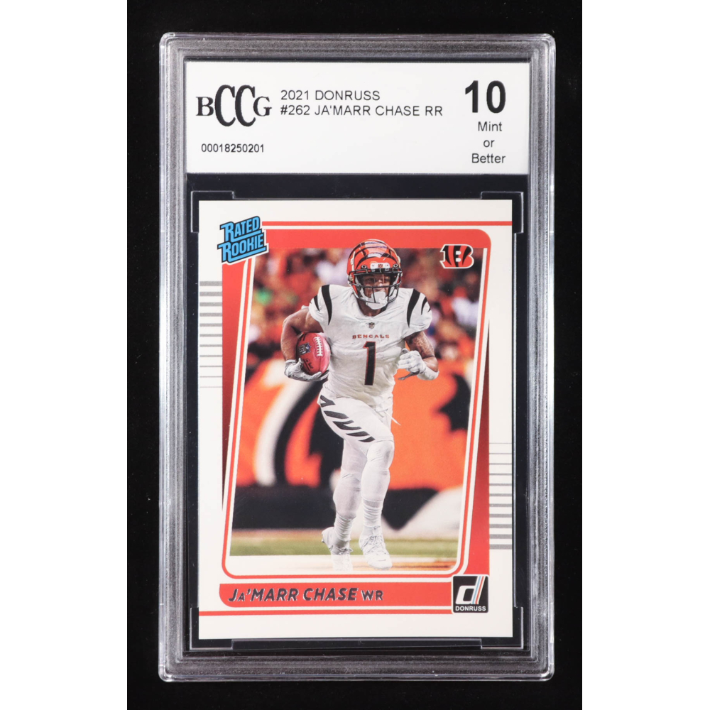 Ja'Marr Chase 2021 Donruss #262 RR RC (BCCG 10) at PristineAuction.com
