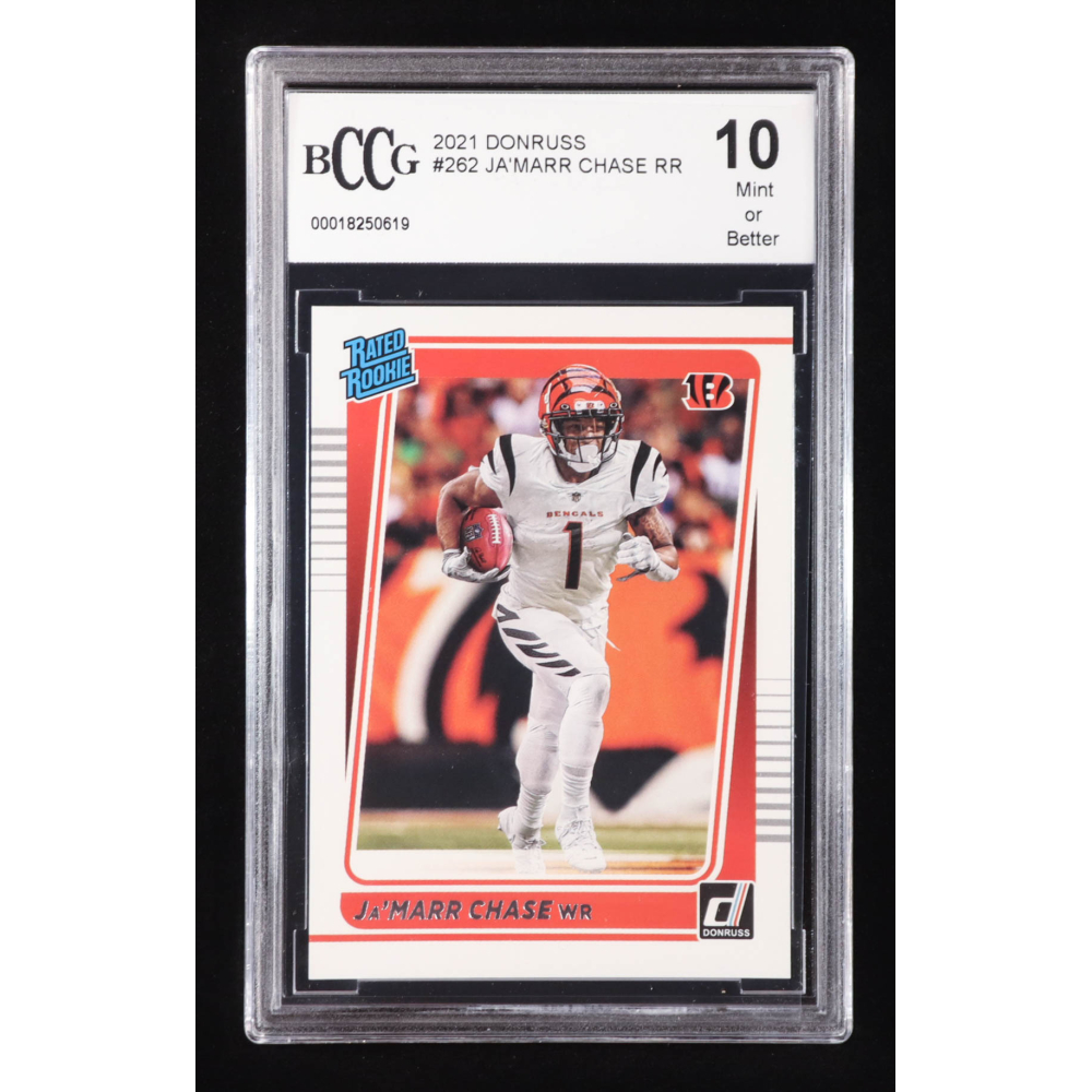 Ja'Marr Chase 2021 Donruss #262 RR RC (BCCG 10) at PristineAuction.com