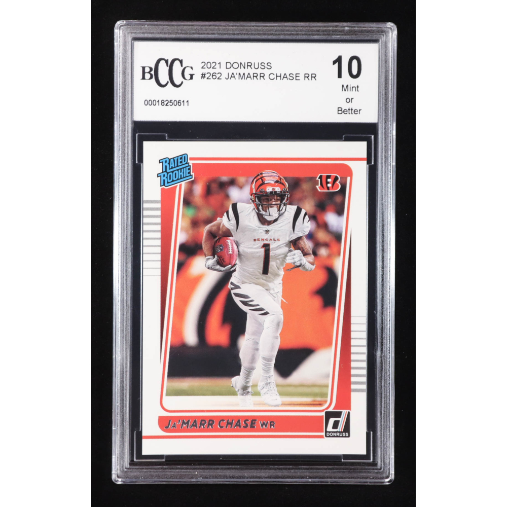 Ja'Marr Chase 2021 Donruss #262 RR RC (BCCG 10) at PristineAuction.com