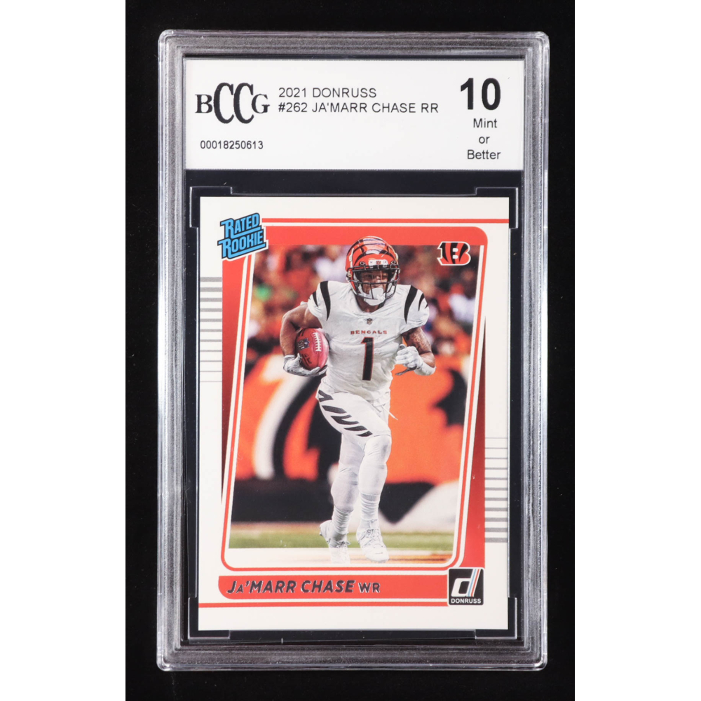 Ja'Marr Chase 2021 Donruss #262 RR RC (BCCG 10) at PristineAuction.com