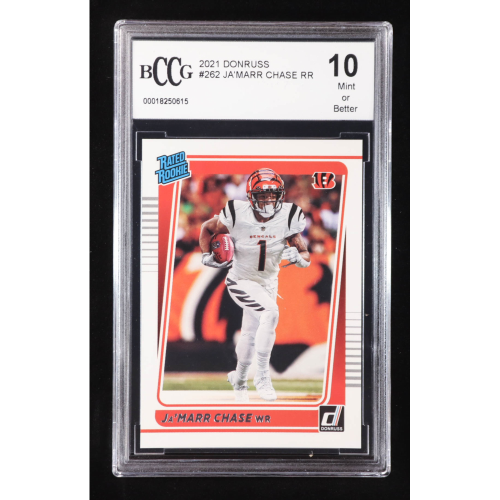 Ja'Marr Chase 2021 Donruss #262 RR RC (BCCG 10) at PristineAuction.com