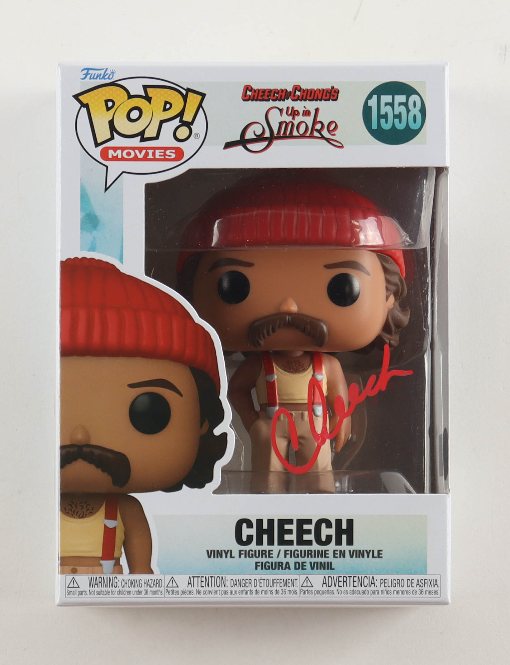 Cheech Marin Signed "Cheech & Chong's Up In Smoke" #1558 Cheech Funko Pop! Vinyl Figure (Beckett) at PristineAuction.com Cheech Marin Signed "Cheech & Chong's Up In Smoke" #1558 Cheech Funko Pop! Vinyl Figure (Beckett) at PristineAuction.com