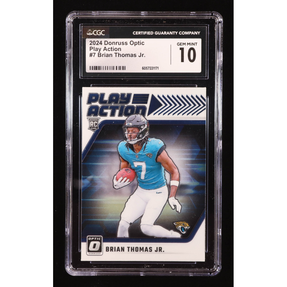 Brian Thomas Jr. 2024 Donruss Optic Play Action #7 RC (CGC 10) at PristineAuction.com