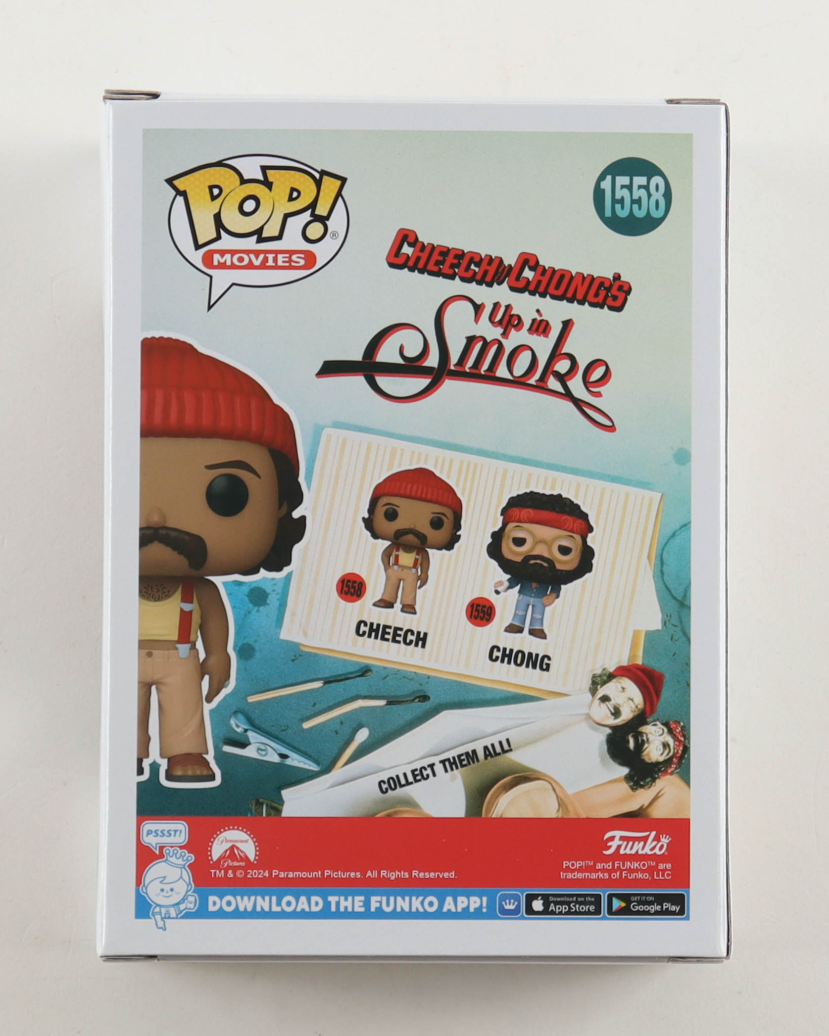 Cheech Marin Signed "Cheech & Chong's: Up in Smoke" #1558 Cheech Funko Pop! Vinyl Figure (Beckett) at PristineAuction.com Cheech Marin Signed "Cheech & Chong's: Up in Smoke" #1558 Cheech Funko Pop! Vinyl Figure (Beckett) at PristineAuction.com
