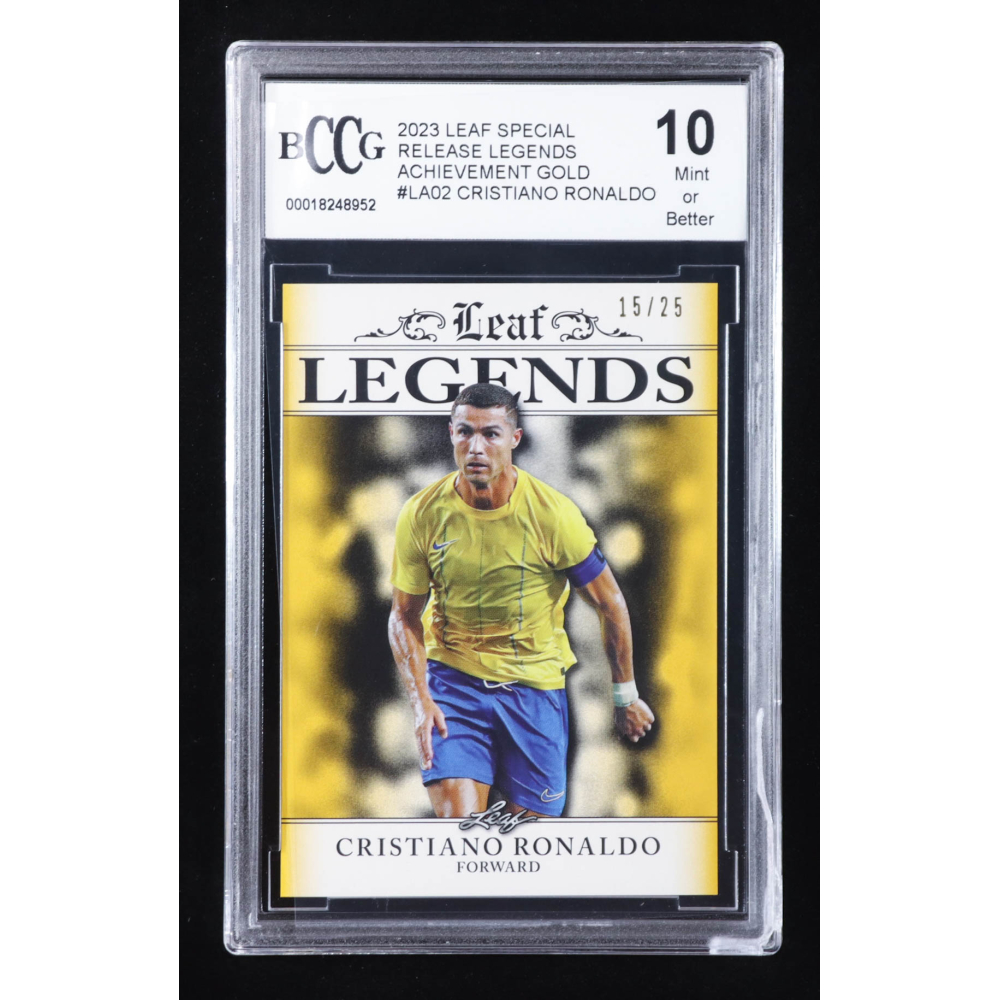 Cristiano Ronaldo 2023 Leaf Special Release Legends Achievement Gold #LA02 #15/25 (BCCG 10) at PristineAuction.com