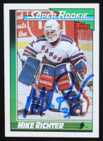 Mike Richter Signed 1991-92 Topps #11 (JSA) at PristineAuction.com