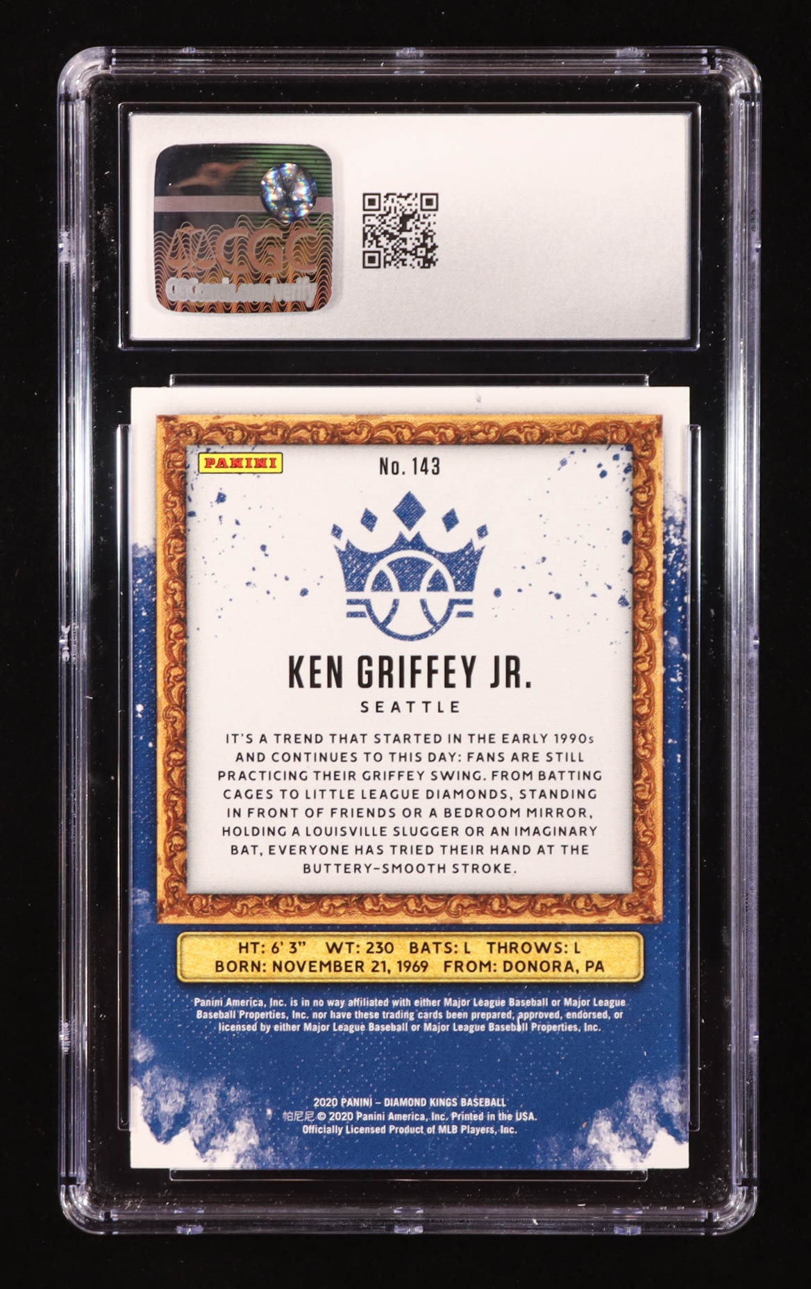 Ken Griffey Jr. 2020 Diamond Kings #143 SP (CGC 10) at PristineAuction.com Ken Griffey Jr. 2020 Diamond Kings #143 SP (CGC 10) at PristineAuction.com