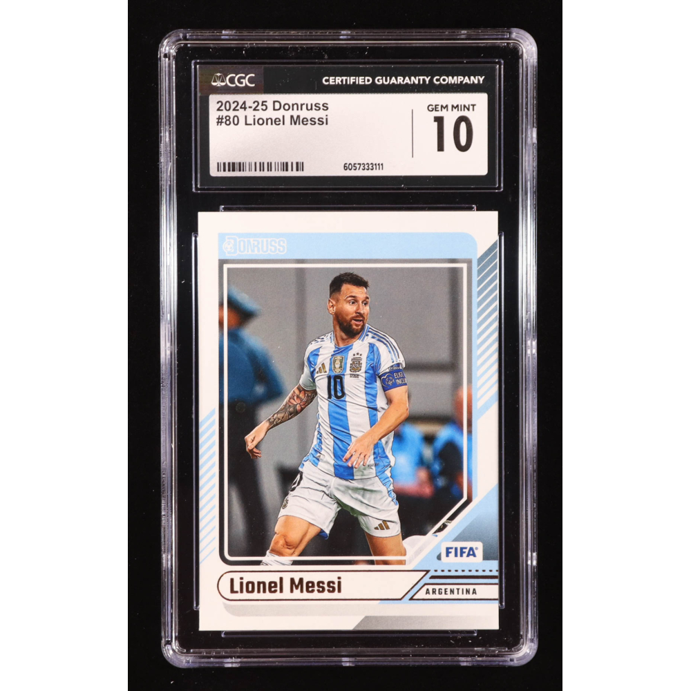 Lionel Messi 2024-25 Donruss #80 (CGC 10) at PristineAuction.com