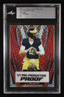 JJ McCarthy 2024 Leaf Metal Mojo Red Pre-Production Proof RC #1/1 (Leaf) at PristineAuction.com