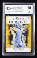 Drake Maye 2023 Leaf Special Release Rookie Achievement Gold #RA19 RC #17/25 (BCCG 10) at PristineAuction.com