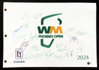 2024 Waste Management Open Golf Pin Flag Signed by (18) with J.B. Holmes, Aaron Baddeley, Chez Reavie, Gary Woodland (Beckett) at PristineAuction.com