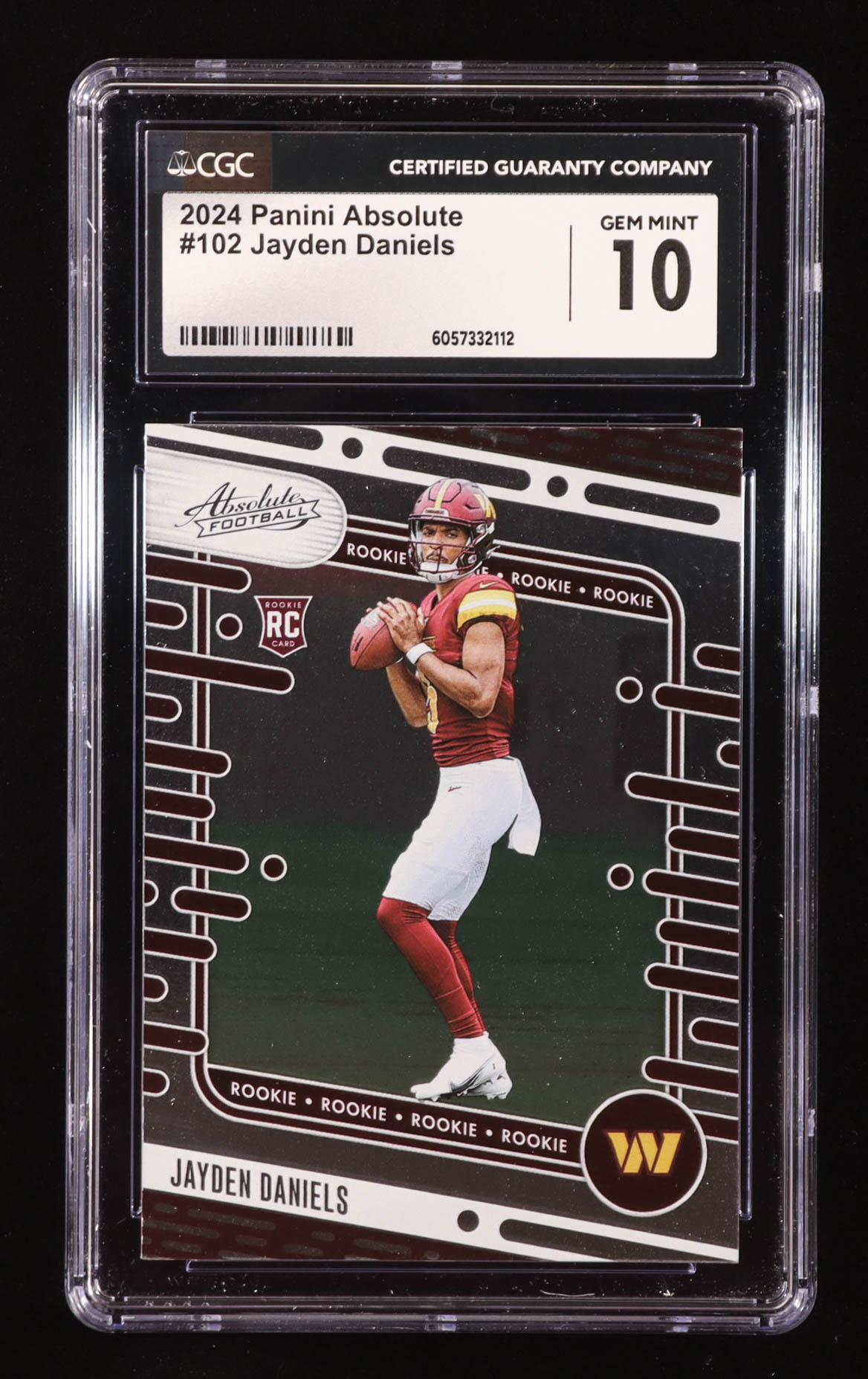 Jayden Daniels 2024 Absolute #102 RC (CGC 10) at PristineAuction.com Jayden Daniels 2024 Absolute #102 RC (CGC 10) at PristineAuction.com