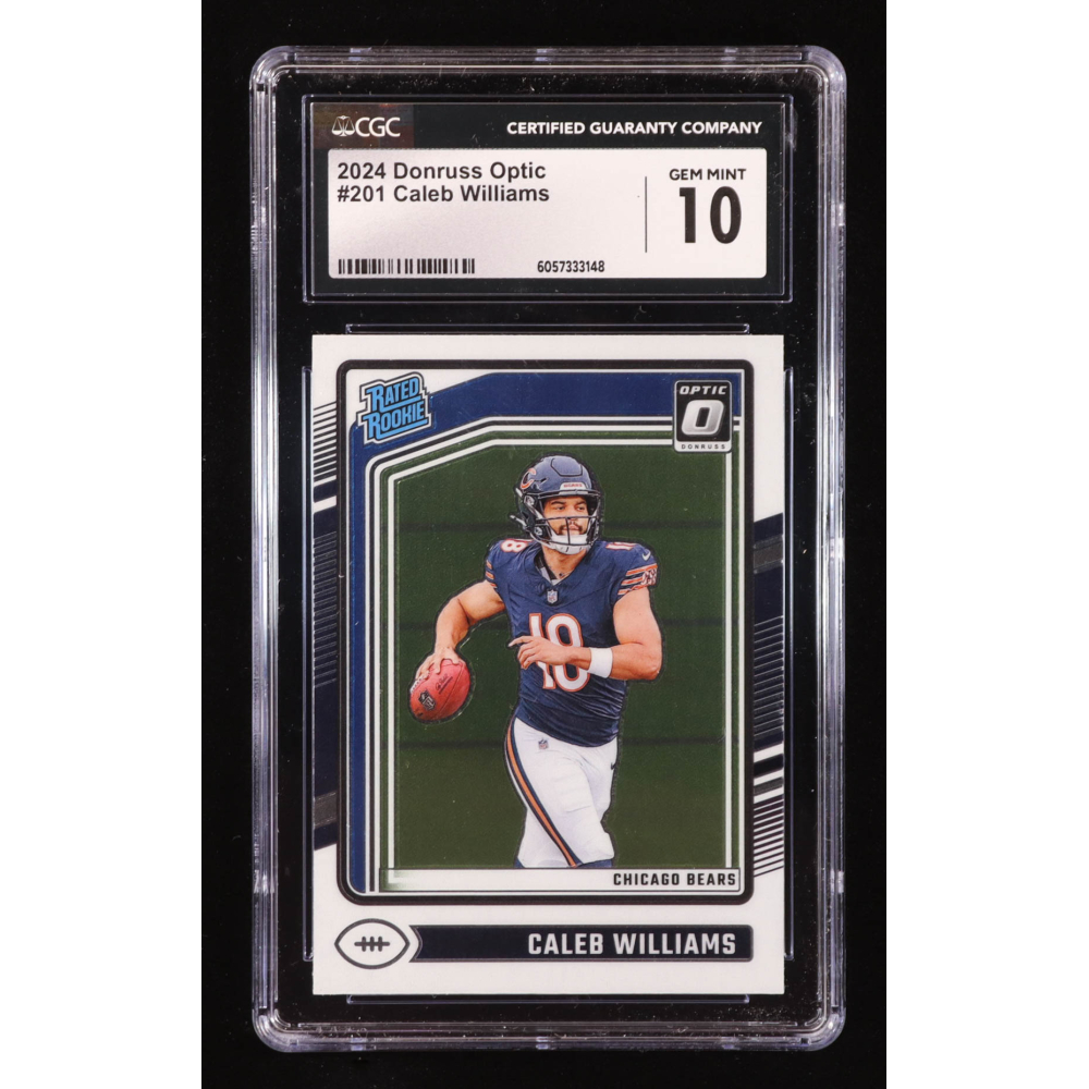 Caleb Williams 2024 Donruss Optic #201 RR RC (CGC 10) at PristineAuction.com