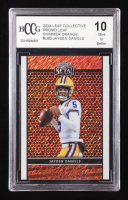 Jayden Daniels 2024 Leaf Collective Promo Leaf Shimmer Orange #LB3 RC #110/299 (BCCG 10) at PristineAuction.com