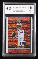 Jayden Daniels 2024 Leaf Collective Promo Leaf Shimmer Orange #LB3 RC #109/299 (BCCG 10) at PristineAuction.com